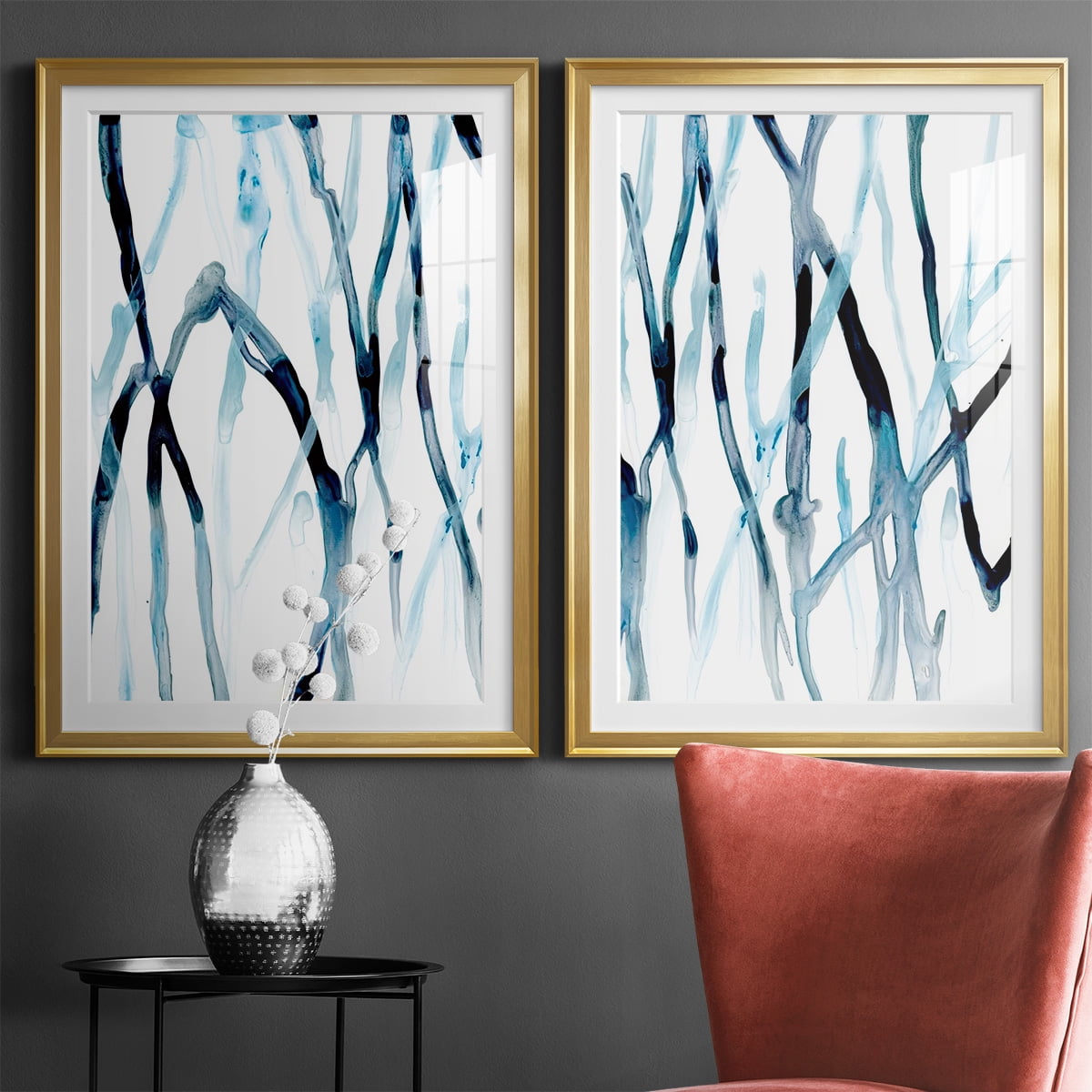 Wexford Home Runnel I Premium Framed Print, 22.5" x 30.5" - Ready to Hang, Gold (Set of 2)