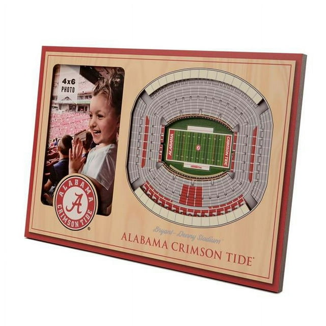 YouTheFan 5023149 NCAA Alabama Crimson Tide 3D StadiumViews Picture Frame - Bryant-Denny Stadium