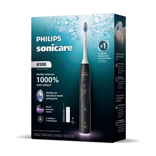 Philips Sonicare 6100 Rechargeable Black Toothbrush - Walmart.ca