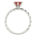 thumbnail image 4 of 2 ct Marquise Cut Natural Garnet Solitaire 18K White Gold Womens Engagement Ring, 4 of 5