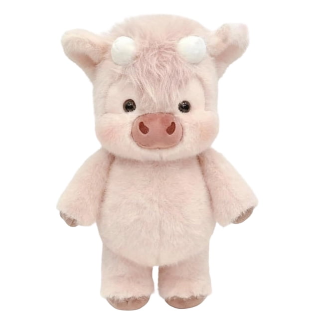 Decoración del hogar, decoración de habitaciones, decoración de paredes Adorable y peludo peluche de vaca de las Tierras Altas Adorable peluche de vaca de las Tierras Altas Animales de peluche suaves
