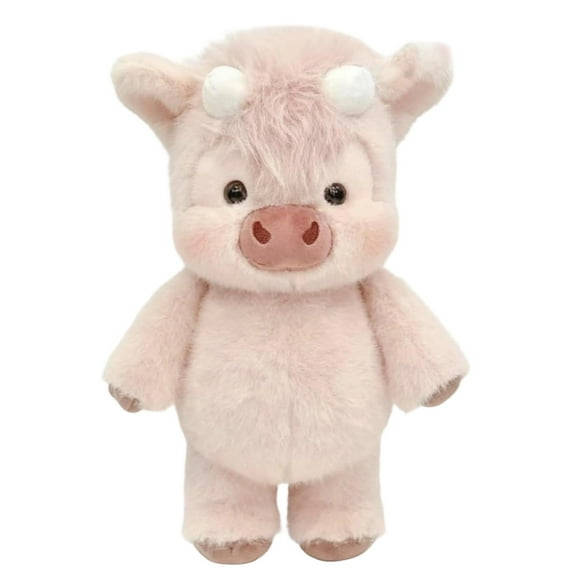 Juguete de peluche adorable y peludo de vaca de las Tierras Altas, juguete suave, adorable vaca de las Tierras Altas, peluches de juguete, animales de peluche suaves, vaca corriendo de peluche para al
