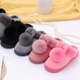 thumbnail image 6 of huanledash 1 Pair Candy Color Anti-skid Cotton Slippers Thick Bottom Women Slip-on Rabbit Ear Flat House Slippers for Daily Life, 6 of 8