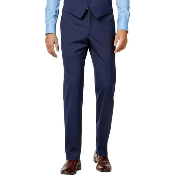 Alfani Mens Pindot Slim Fit Dress Pants Blue 32/32
