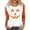 Gold01, variant on Pumpkin Face Graphic 3/4 Sleeve Tops for Women Crew Neck Halloween Party T Shirts Ghost Tee Spooky Horror Print Top Saffron M