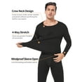 thumbnail image 4 of ANYFIT WEAR Thermal Underwear for Men Ultra Soft Long Johns Set Fleece Lined Warm Base Layer Top and Bottom for Cold Weather Black S, 4 of 7