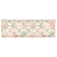 thumbnail image 6 of Yayeee Kitchen Valance Rod Pocket 54" x 18" Living Room Window Curtain, Light Pink Geometric, 6 of 6