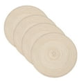 thumbnail image 1 of Uxcell 4 Pcs Manteles Individuales Redondos Tejidos, Mantel Lavable de 15 Pulgadas Resistente al Calor, Mantel Decorativo para Mesa de Comedor de Cocina, Beige, 1 of 7