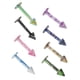thumbnail image 3 of 2X 8 piezas de Acero inoxidable lengua Labret barras de labios anillo Barbell Piercing Yuyangstore, 3 of 8