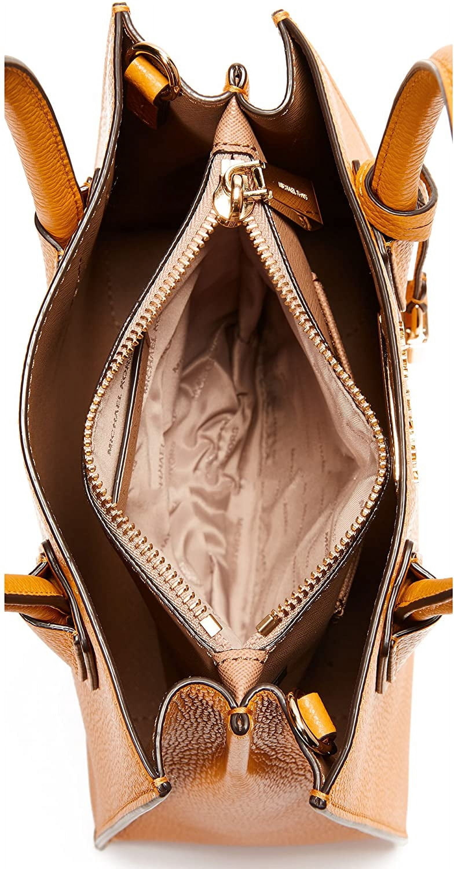 マミューズ　ワイヤーバッグ　ビーズバッグ　インナーバッグ付き　ゴールド　ブロンズ Michael Kors Mercer Pebbled Leather Crossbody Bag- Marigold