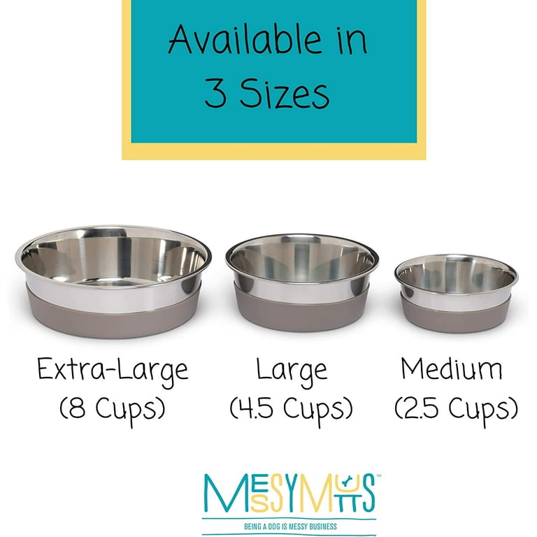 Messy Mutts Bowl Stainless Steel Nonslip Bottom Messy Mutts Bowl Stainless Steel Nonslip Bottom