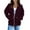 Wine #013, variant on Mohiass Fall Zip Up Hoodie Women Plain Oversized Sweatshirts Fashion 2025 Soft Casual Warm Jacket Winter Clothes Brown 3XL