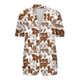 thumbnail image 5 of 2 Piece Sets for Women Summer,Womens 2 Piece Summer Outfits Abstract Print Open Front Kimono Blouse and Shorts Beach Vacation Outfits, 5 of 6