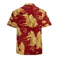 thumbnail image 3 of High Quality Hawaiian Shirts for Men Short Sleeve Aloha Beach Shirt Floral Summer Casual Button Down Shirts Blouses J8U554, 3 of 7