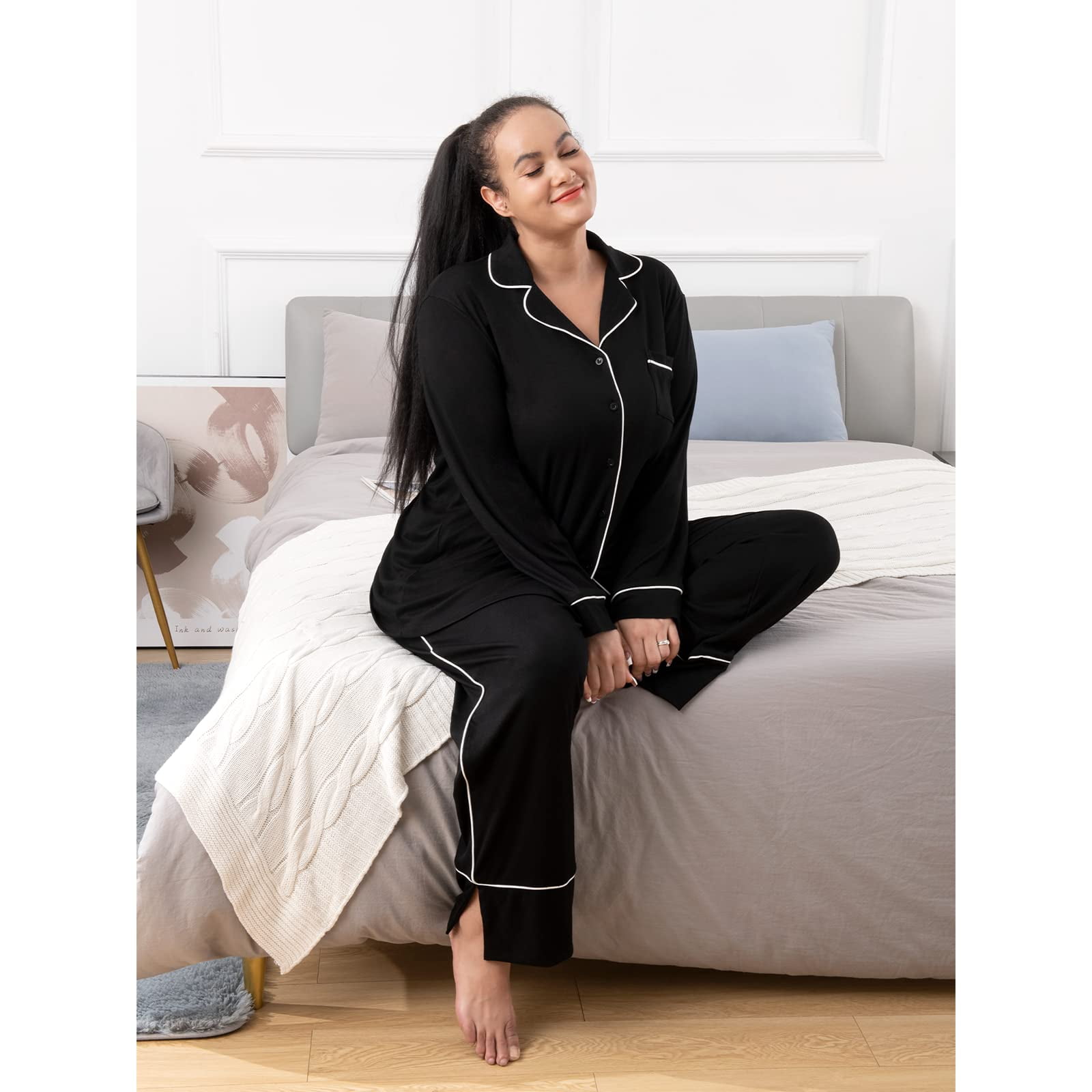 Womens pyjamas with 2025 buttons