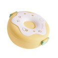 thumbnail image 3 of Bento Bowl Donut Shape Heatable with Lid Fork Spoon Plastic Lunch Container for Office School Yellow, 3 of 10