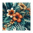 thumbnail image 4 of Awypu Tropical Leaf Hibiscus Flowers Colorful Hawaiian Palm Leaf Dining Table Cover 52*52, 4 of 8