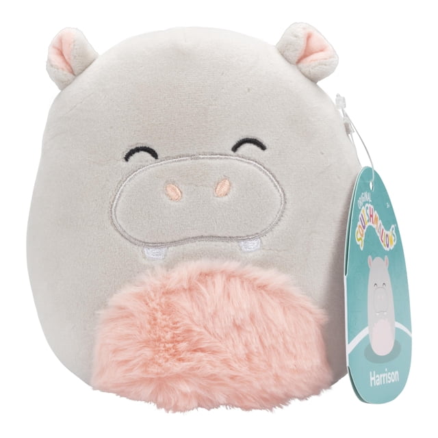 Minijuguete de peluche Squishmallows Harrison con forma de hipopótamo de 5 pulgadas