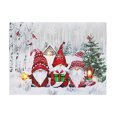 thumbnail image 1 of Christmas Led Tolvas Mall Art Triple Gnome 12X16, 1 of 3