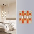 thumbnail image 4 of Yayeee Toggle Light Switch Wall Plate 2-Gang 4.56"x4.48" Decorative Outlet Cover, Beige Geometric Circles, 4 of 7