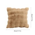 thumbnail image 3 of Hmgxay Solid Color Plush Cushion, Decorative Sofa Pillow with Insert, Home Accent Throw Pillow for Indoor Outdoor Use, Cozy Bed and Living Room Decoration(17.7x17.7 Inches), 3 of 6