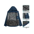 thumbnail image 7 of Women's Waterproof Breathable Hiking Travel Rain Jacket Lightweight Hooded Windbreaker Rain Shell Coat Navy L, 7 of 7