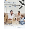 thumbnail image 3 of Zardon 52" Modern Black Ceiling Fan with Light and Remote Control, Ultra-Quiet DC Motor, 3 Color Temperatures, Timer for Bedroom and Living Room, 3 of 10