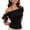 Black, variant on KHONTS Women's off the Shoulder Going out Asymmetrical Tops 20s Slim Fit Cute Crop One Tie Shoulder Ruched Tank Tops White S