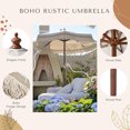 thumbnail image 2 of LAGarden 7' Patio Beige Umbrella with Tassels UPF50+ Boho Style 5-Year-Non-Fading for Outdoor,Model:BH7W-01P, 2 of 9
