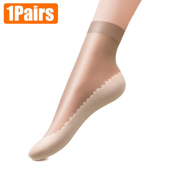 10 par/lote de calcetines suaves para mujer, informales, antideslizantes, empalme inferior, verano, transparentes, para mujer, niñas, terciopelo, transpirable, fino, calcetín de seda, talla única Gao Jinjia LED