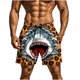 thumbnail image 1 of Pantalones de Baño de Cintura Elástica de los Hombres con Impresión Divertida Doble Bolsillo de Cinco Puntos Pantalones Cortos de Playa, Trajes de Baño de Verano de Secado Rápido, 1 of 9
