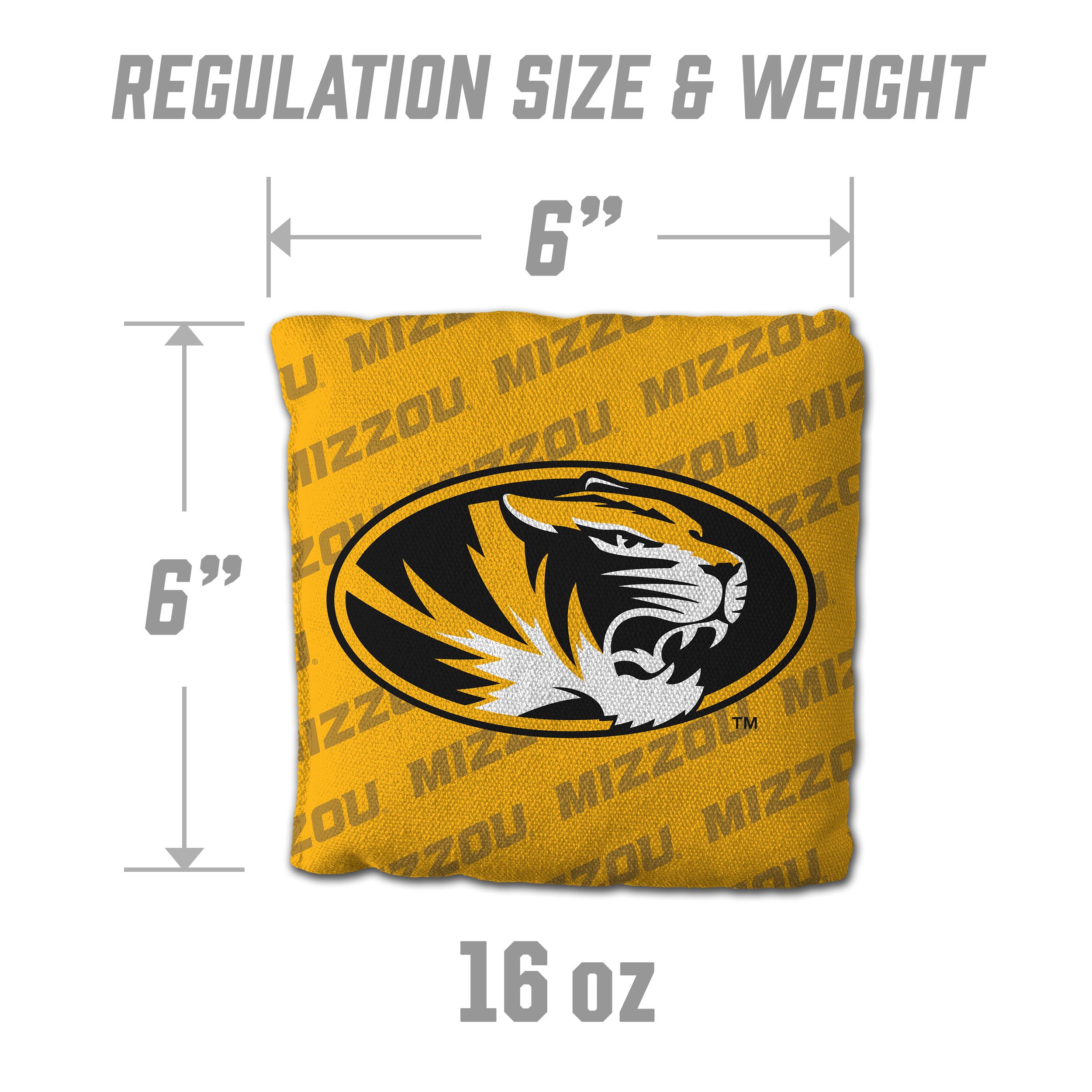 NCAA Missouri Tigers Cornhole Bags - 4PK - Yellow