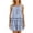 Blue, variant on Women’S Plus Size Summer Casual U Neck Sleeveless Mini Dress, Multi Layer Ruffle Hem Tiered Cake Dress, Soft Lightweight Polyester Fabric, 1pc, Sizes XL XXL XXXL XXXXL XXXXXL