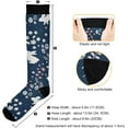 thumbnail image 3 of FREEAMG High Elasticity Compression Socks, High Knee Socks Adult Universal Leisure Relieve Fatigue,Cute Bunnies in A Flower Meadow Travel Daily with Running (1 Pair), 3 of 7