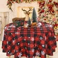 thumbnail image 4 of White Chirstmas Tablecloth Round 60 Inches, Red Table Cloth Round Tables for Chirstmas Decor, Waterproof Table Decorations for Chirstmas Gift, 4 of 6