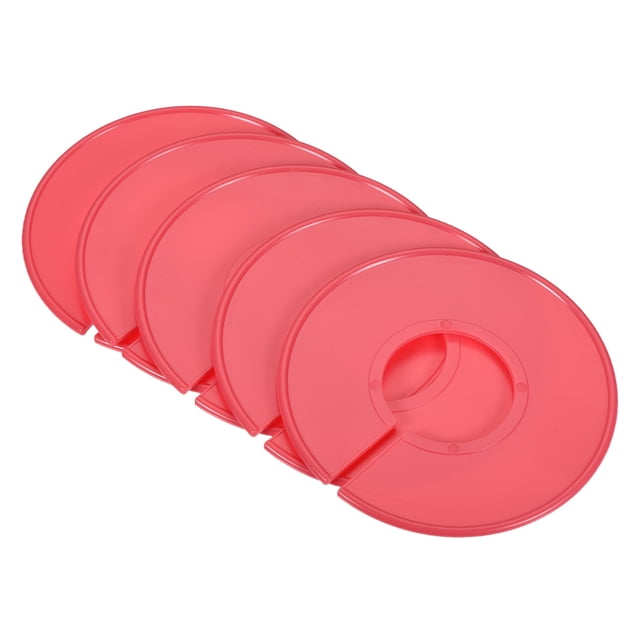 Unique Bargains Séparateurs de Taille pour Garde-Robe Ronds, Rouge Lot de 20