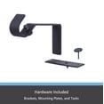 thumbnail image 5 of Kenney Fast Fit No Measure Carlin Decorative Steel Curtain Rod, 36-66" Adjustable Length, 5/8" Dia., Matte Black, 5 of 10