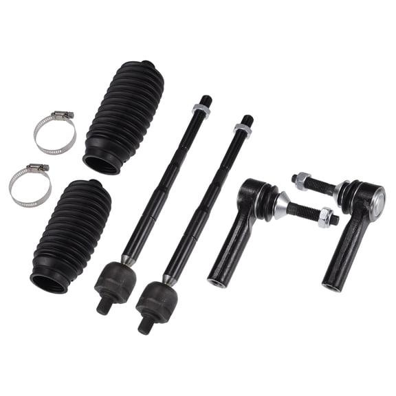 Unique Bargains 6pcs Front Inner Outer Tie Rod Ends Kit Suspension Steering Tie Rod End for Ford Flex Drag Link