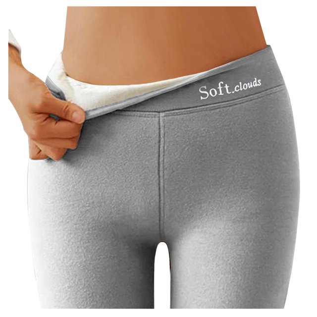 Gibobby Pantimedias Termicas Mujer Pantalones térmicos invierno para mujer, informales, sólidos, cálidos, elásticos, cintura alta, capris térmicos, pantalones entrenamiento(Gris, M)