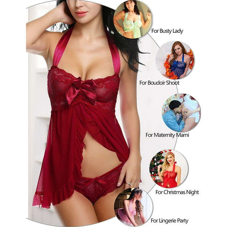 Avidlove Lingerie for Women Lace Babydoll Maternity Lingerie Sexy Pregnant  Plus Size Chemise Sleepwear XS-5XL, A Dark Red, XX-Large : :  Clothing, Shoes & Accessories