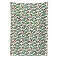 thumbnail image 2 of Ethnic Tablecloth, Japanese Pattern of Bonsai and Sun Oriental Cultural Elements of Asia, Rectangle Satin Table Cover for Dining Room and Kitchen, 60" X 84", Army Green and Vermilion, by Ambesonne, 2 of 2