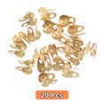 thumbnail image 3 of 20 Pack 2mm Cord Ends Open, Clamshell End Caps, Bead Tips Knot Covers, Bead End Caps, Gold, 3 of 6