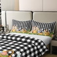 thumbnail image 4 of Erosebridal Bunnies 100% Cotton Duvet Cover Queen,Spring Easter Theme Comforter Cover,Easter Eggs Bedding,Kawaii Rabbit Pet Animal Quilt Cover,Black White Buffalo Plaid Bed Cover, 4 of 6