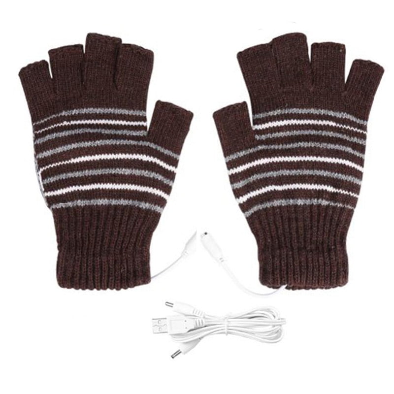 battery heated fingerless gloves