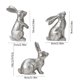 thumbnail image 3 of CaiYueKe 3 Pcs Easter Bunny Statue Resin Figurines Spring Home Decor Desktop Sculpture Ornament Gift Set for Holiday Tabletop Decorations Indoor Outdoor Garden Party, 3 of 9