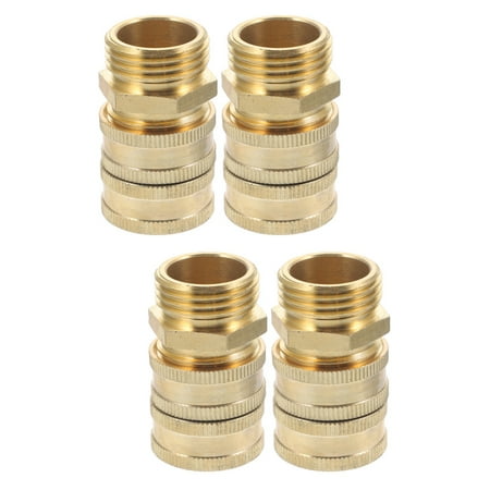 4 Pairs Garden Hose Adapter 3/4 Inch Hose Coupler Quick Connect Hose Fitting
