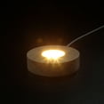 thumbnail image 3 of Crystal Orgonite Pyramid Lamp Base Decor Wooden LED Display Holder (Warm), 3 of 8