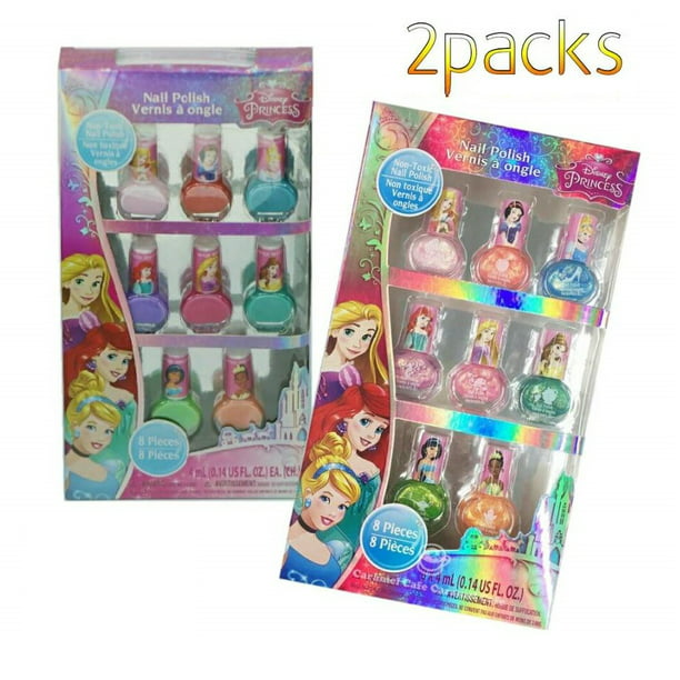 Townley Girl Disney Princess Peel-Off Nail Polish Gift Set for Kids, 8 ...