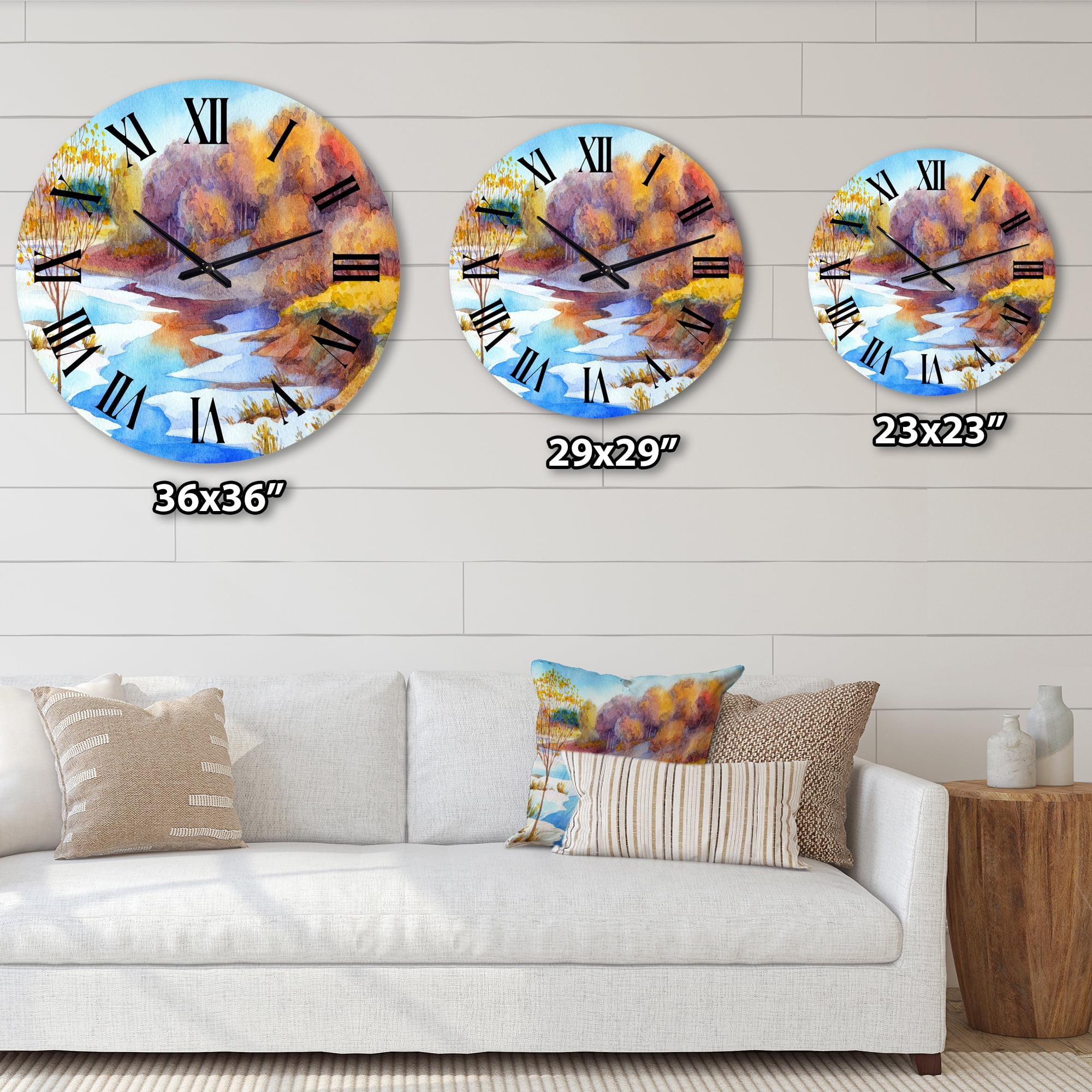 Designart 1 in Quartz Wall Clock