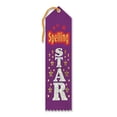 thumbnail image 2 of Pack of 6 Purple "Spelling Star" School Award Ribbon Bookmarks 8", 2 of 2